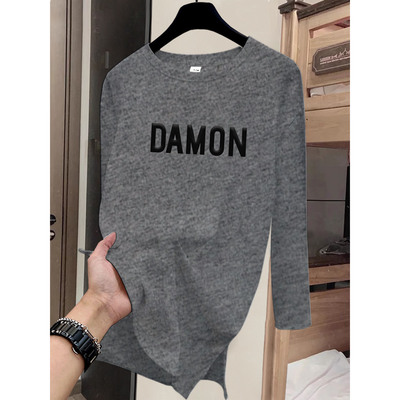 长袖宽松中长款加厚时尚百搭磨毛