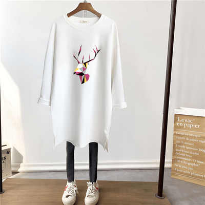 长袖宽松加厚时尚百搭纯棉磨毛