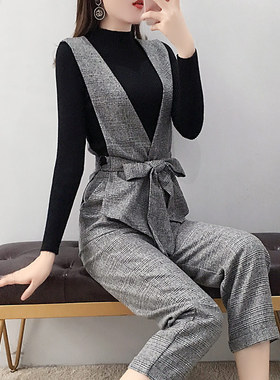 2026春秋新款时尚套装女秋冬两件套气质穿搭阔腿裤三件套洋气裤装