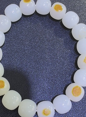 新疆和田玉红皮籽料老型珠手串手链11*10 多粒彩皮子玉重41.8克