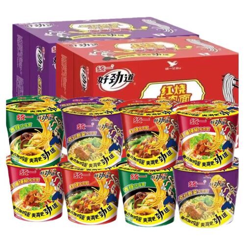 统一桶面红烧牛肉老坛酸菜桶装