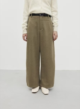 FN爱与南希2025冬季韩系磨毛加厚宽松百搭半松紧腰休闲裤女03250