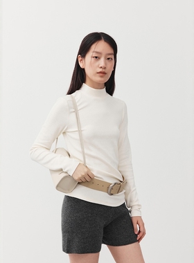 FN爱与南希2025冬季半高领亲肤保暖修身显瘦百搭长袖打底衫03451