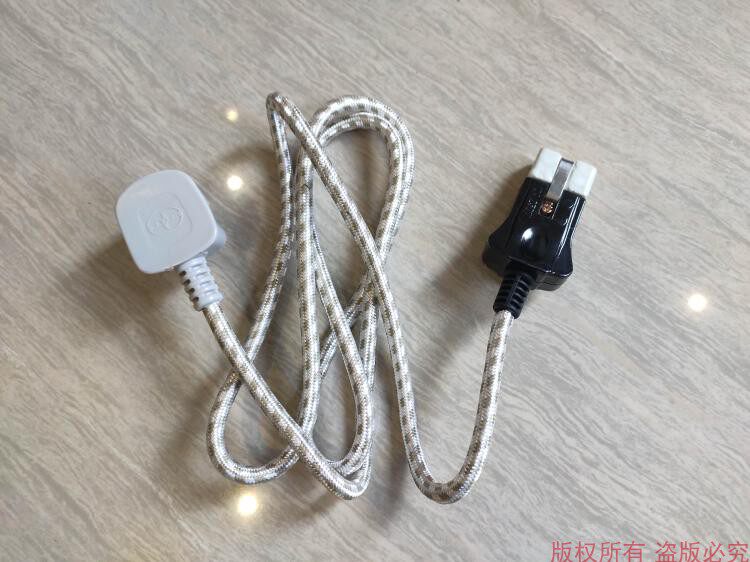 老式两孔电水壶线二孔电饭锅煲插头2孔胶线电源线两孔电火锅配件