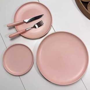 大中小！好看西餐盘家用陶瓷高级感早餐意面盘碟子菜盘子牛排餐盘