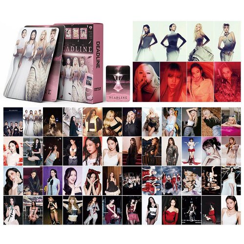 粉墨DeadLine专辑55张自印3寸小卡 ROSE LISA JISOO JENNIE明信片