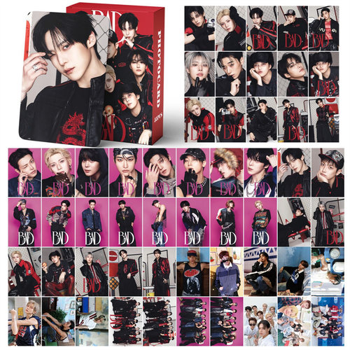 ATEEZ小卡明信片BAD卡片照片卡周边自制朴星化丁润浩55张自印卡