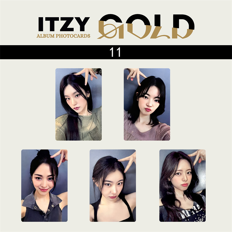 ITZY周边3寸亮面第九张专辑GOLD特典卡自印收藏卡照片 黄礼志小卡