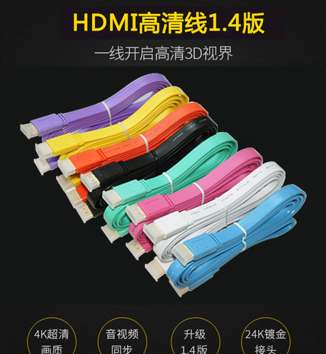 高清HDMI扁平线1.4版3dhdim