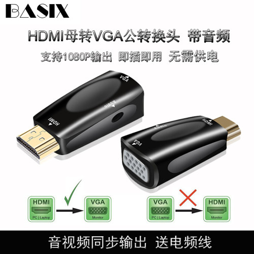 hdmi转vga转换器机顶盒电脑显卡