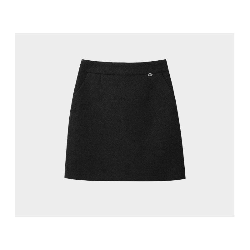 miu系毛呢半身裙2025秋冬新款时髦轻奢短裙修身高腰百搭半身裙