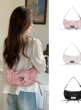 国内现货 韩国Matin kim包matinkim蝴蝶结抽绳手提单肩腋下包包女