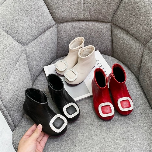 Martens, демисезонные детские короткие сапоги для принцессы, флисовые ботинки, 2022 года