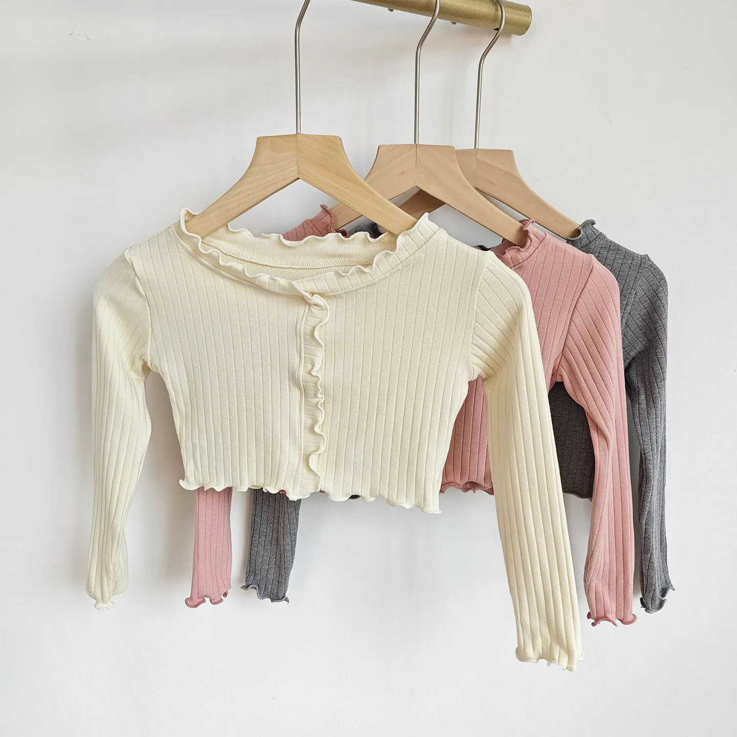 舞蹈服儿童女春秋长袖保暖上衣芭蕾舞练功服针织衫套头跳舞小披肩