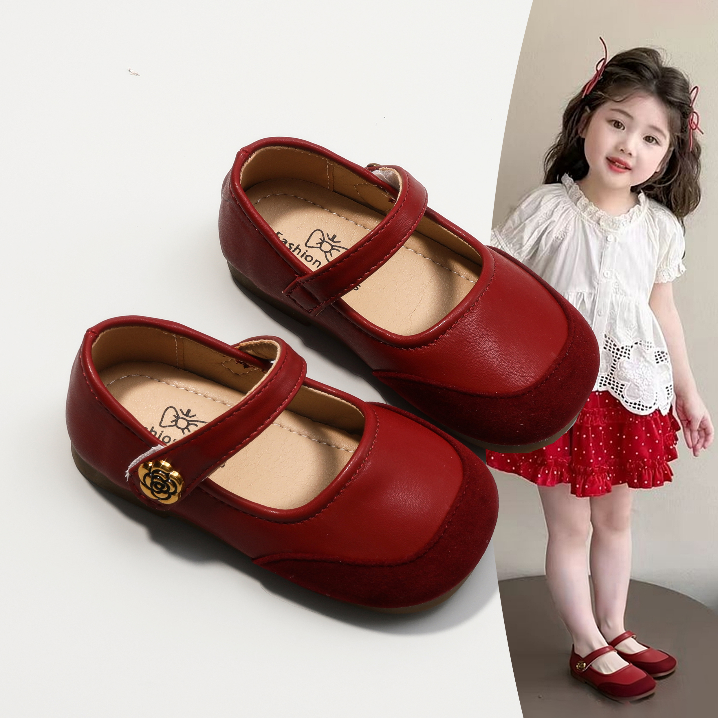 女童小皮鞋2025春秋新款