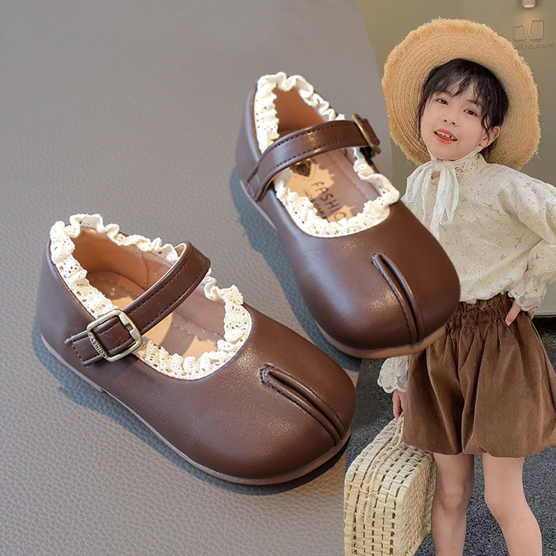 公主鞋女童小皮鞋棕色春秋款儿童豆豆鞋2026新款浅口单鞋女孩软底,童鞋/婴儿鞋/亲子鞋,皮鞋,淘宝优惠券,粉丝福利购,淘宝优惠卷