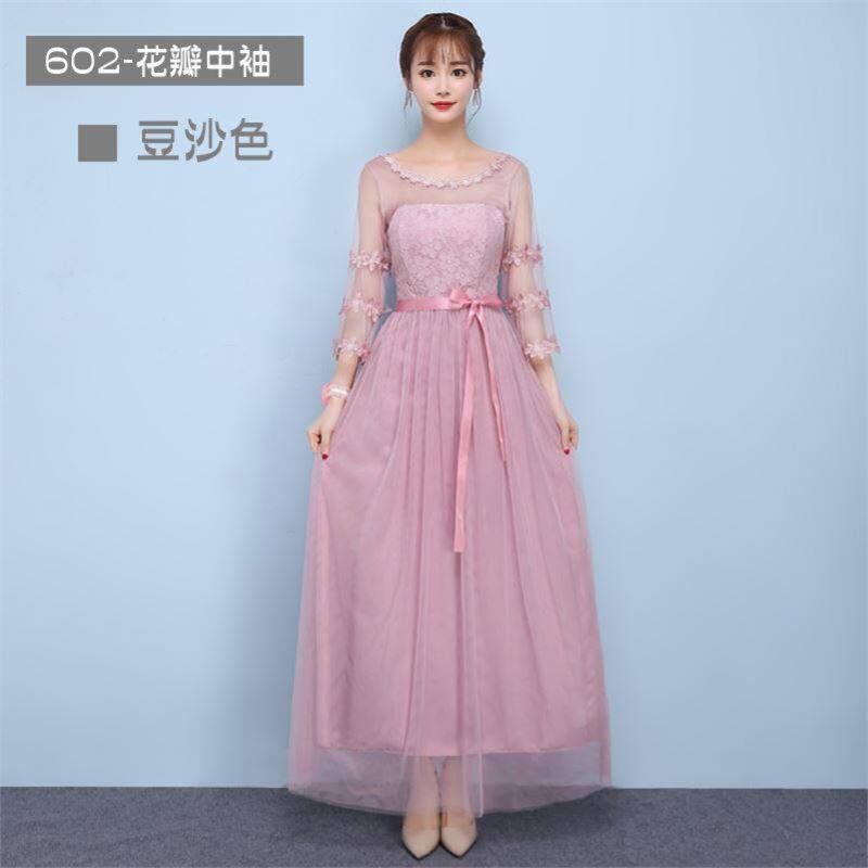 Little 200 Bridesmaid full dress Autumn and winter Show thin Arm Bridesmaid full dress Sister skirt Dress skirtin the Women's clothing/Boutique , Wedding/Cheongsam/Formal dress , Formal dress/Evening  category - from Buy2taobao.com to provide professional Taobao agent buy service