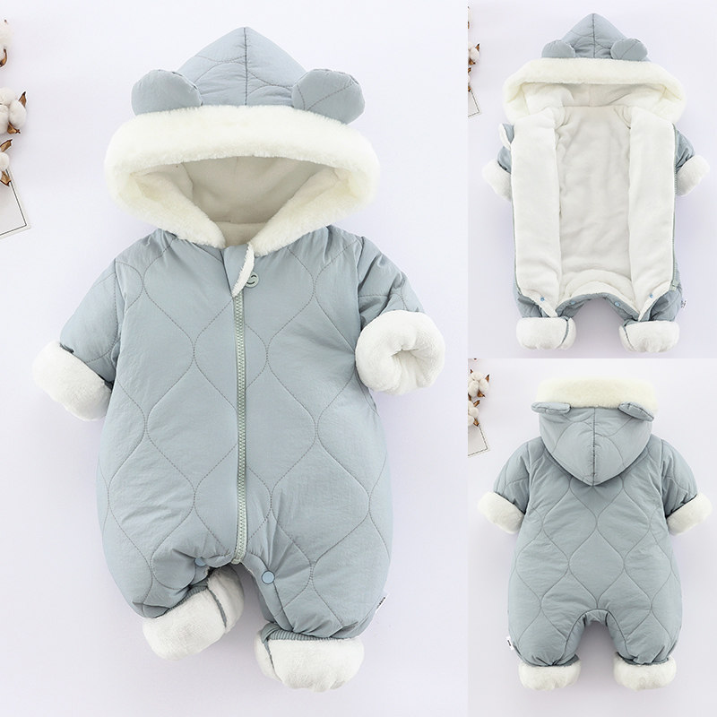 新生儿婴儿连体衣冬装秋冬季宝宝外出服套装O抱衣棉服加厚棉衣哈