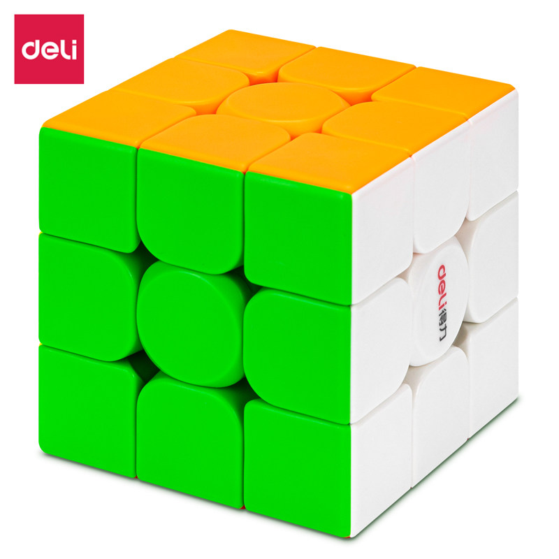 得力74530数字魔方3阶数字魔方磁力魔方顺滑三阶初学者专注力益智玩具
