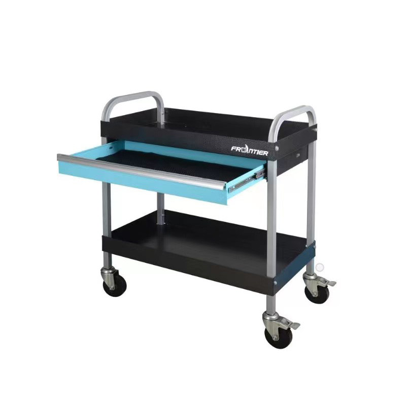蓝具人工具车汽修人的专用工具车两层带抽屉工具车修理厂实用工具