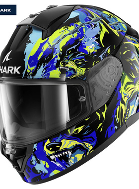 法国Shark鲨鱼 Ridill 2全盔户外骑行头盔男女双镜片个性头盔