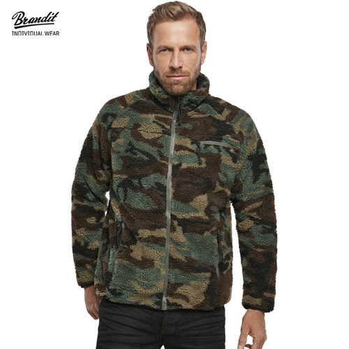 德国Brandit抓绒外套复古迷彩保暖夹克秋冬抓绒上衣