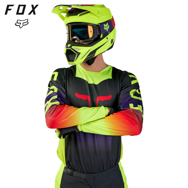 美国Fox 180 Flora越野骑行上衣男长袖套头衫吸湿排汗