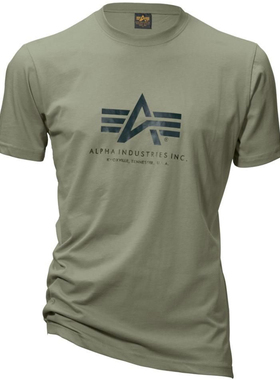 美国Alpha Industries男子休闲T恤骑行赛车短袖