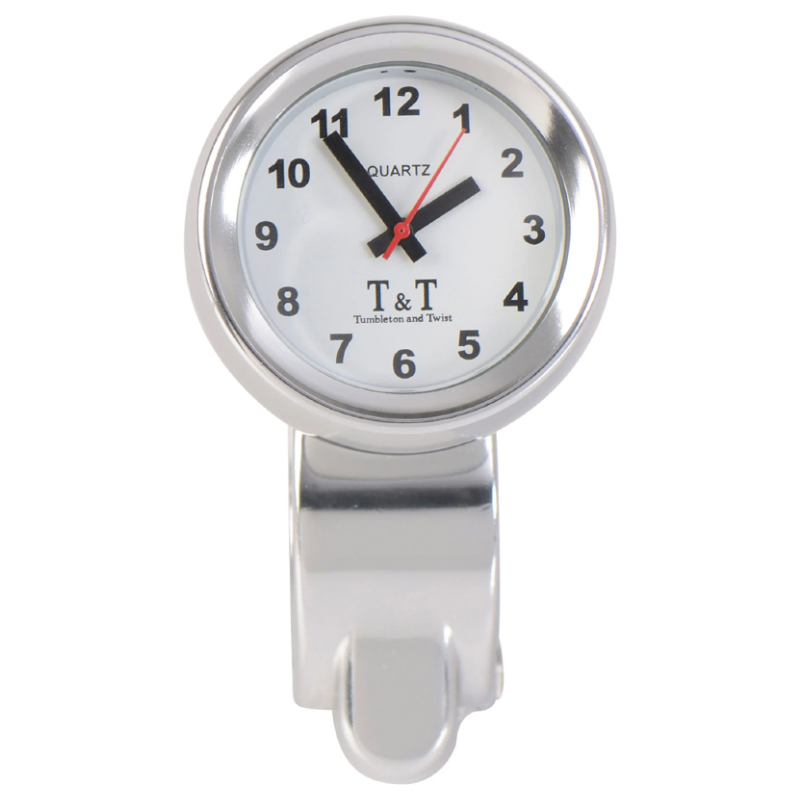 TT摩托机车子弹头时钟带车把支架转向头螺栓时钟