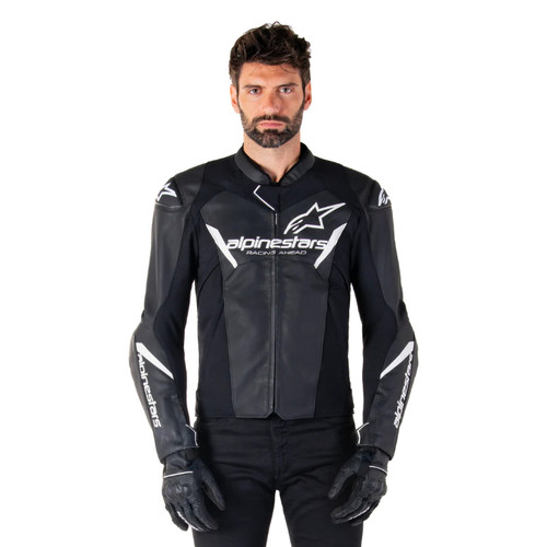 意大利Alpinestars A星Faster V3皮衣男户外骑行服牛皮夹克