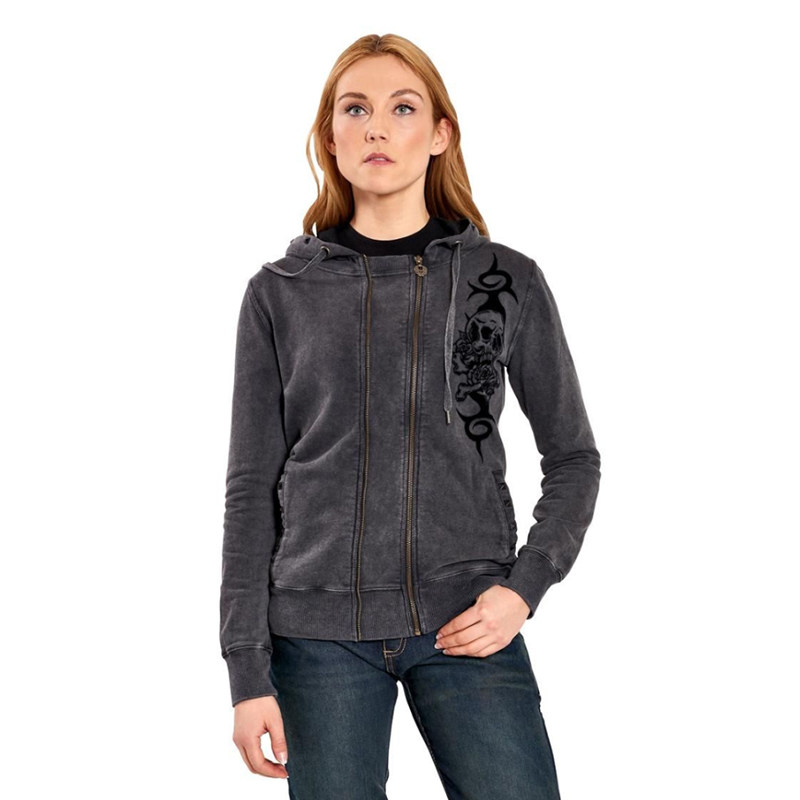 美国lethal angel帽衫复古休闲外套女士卫衣春秋款夹克骑行