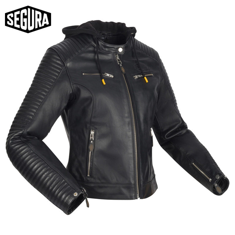 法国Segura Dorian 2女士真皮皮衣户外骑行服牛皮夹克