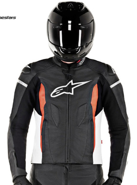 意大利Alpinestars A星Faster皮衣男户外出游骑行服牛皮夹克骑行