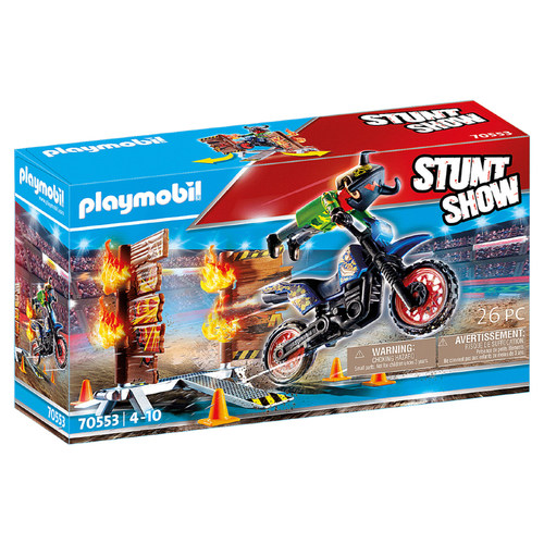 Playmobil摩托车特技表演玩具