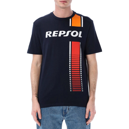 德国Repsol and Stripes圆领纯棉短袖T恤夏日骑行休闲短袖男