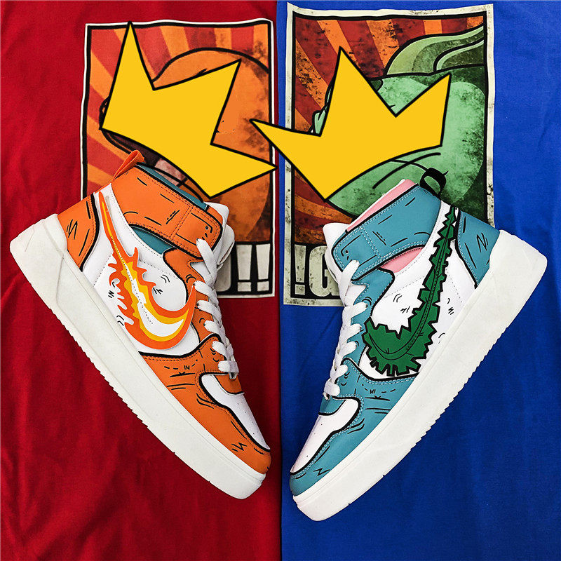 aj童鞋动漫联名秋冬儿童篮球鞋男童高帮板鞋加绒中大童男孩运动鞋