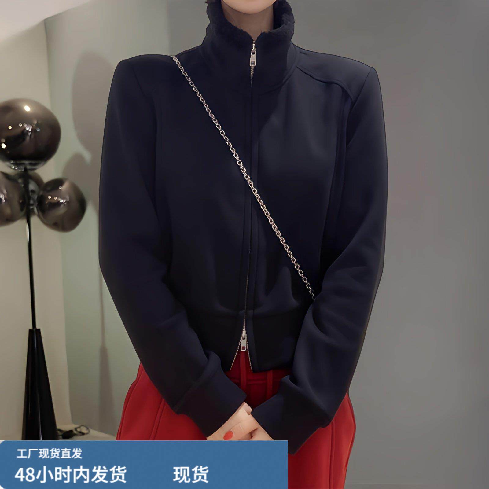 欧货纯色毛绒高领外套女2025秋冬新款高级感时髦洋派百搭开衫厚棉,运动/瑜伽/健身/球迷用品,广场舞套装,淘宝优惠券,粉丝福利购,淘宝优惠卷