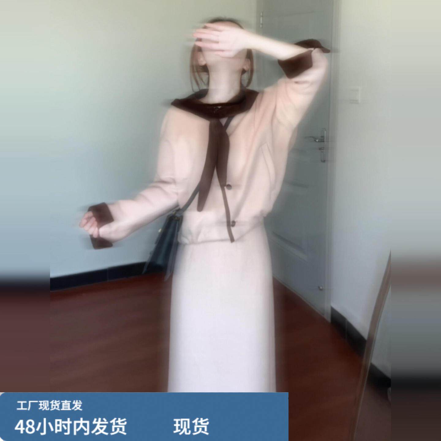 小香风蝴蝶结粉色洋装子女2026冬季新款独特漂亮穿搭一整套长裙,运动/瑜伽/健身/球迷用品,瑜伽短裙,淘宝优惠券,粉丝福利购,淘宝优惠卷