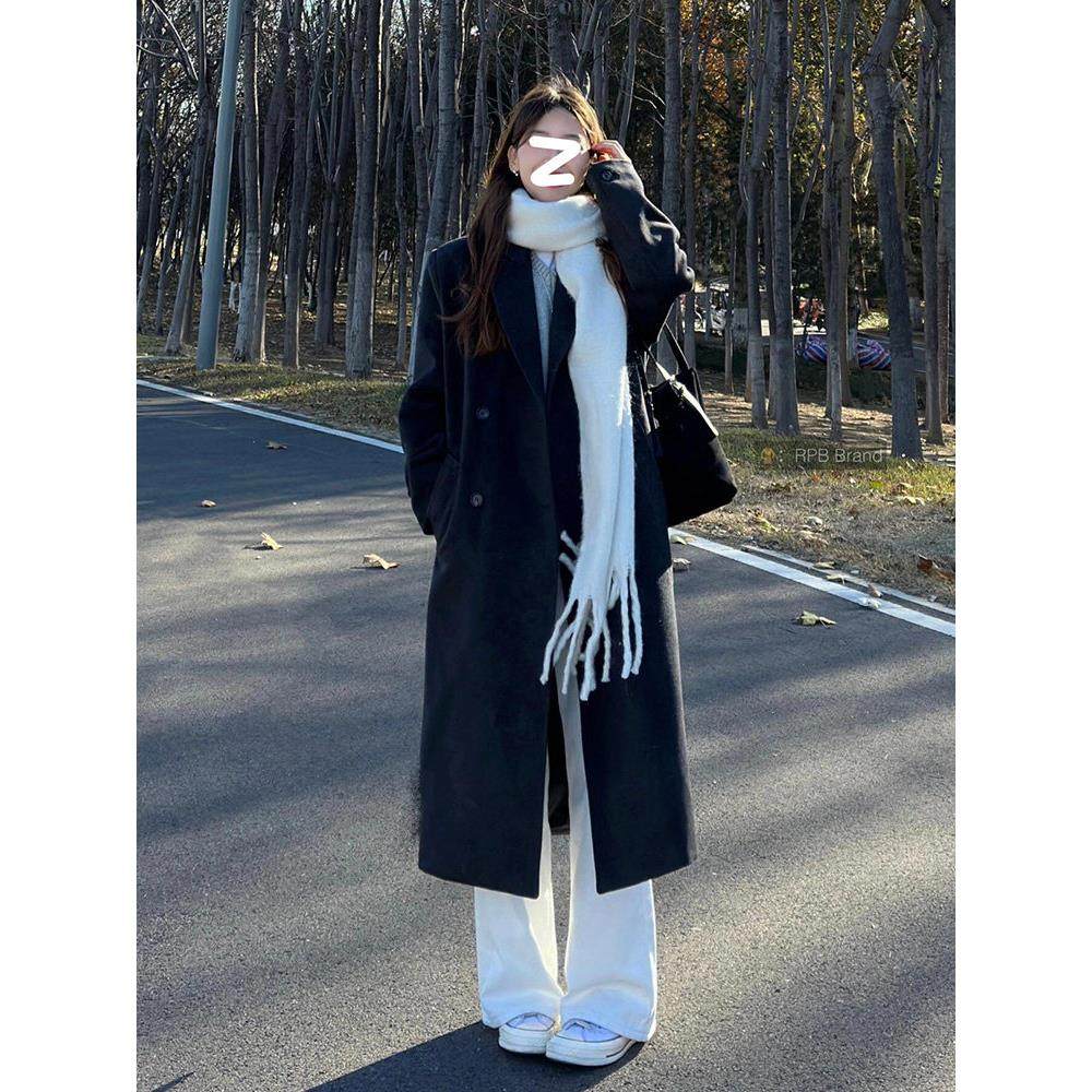 赫本风黑色西装毛呢外套女2025秋冬新款小个子高级感加厚呢子大衣,运动/瑜伽/健身/球迷用品,广场舞套装,淘宝优惠券,粉丝福利购,淘宝优惠卷