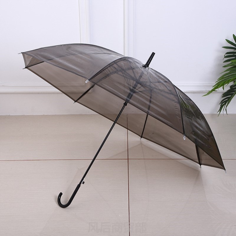 透明雨伞长柄伞学生儿童晴雨两用伞一次性透明伞直杆广告伞透明伞