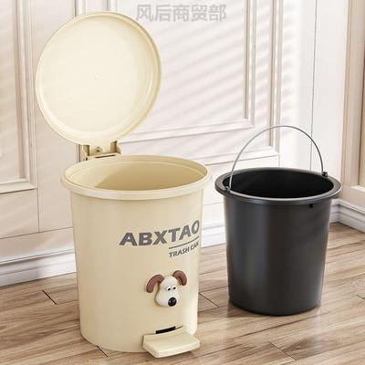 厨房垃圾桶带盖脚踩专用大容量加高卫生间弯腰厕所餐饮纸篓号脚踏
