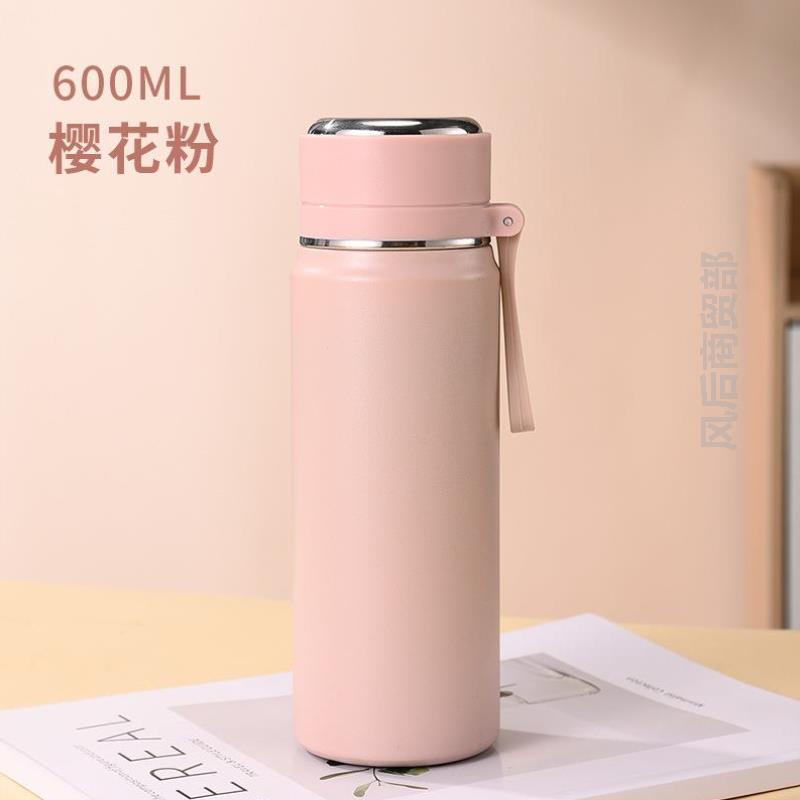 时尚女款保温杯新款水杯男女运动大容量学生办公室泡茶高颜值弹跳