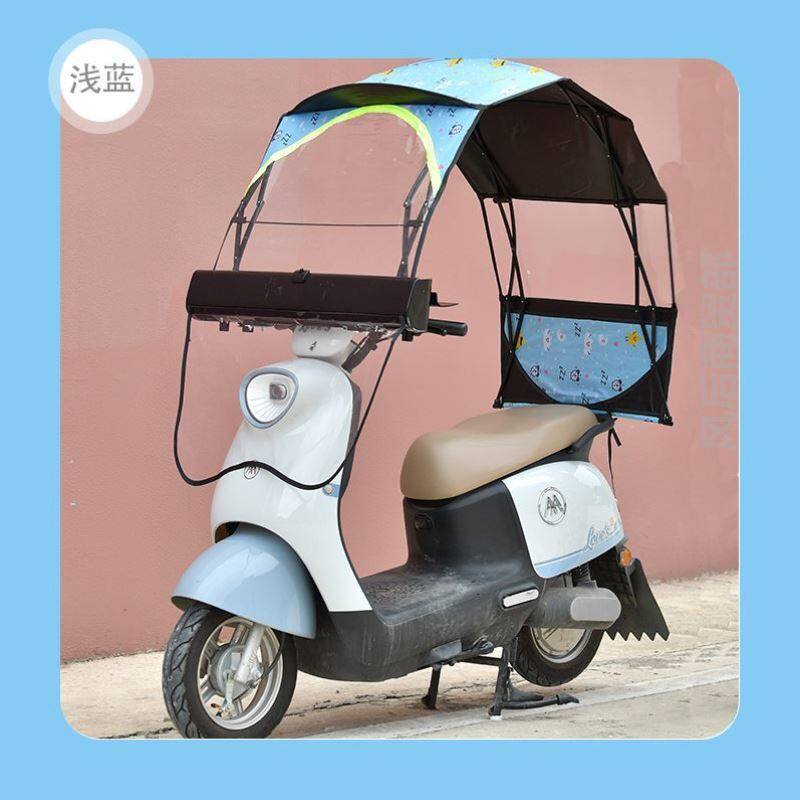 电动车新款可拆卸雨棚遮阳伞电瓶车防雨全折叠摩托车防风防晒安装