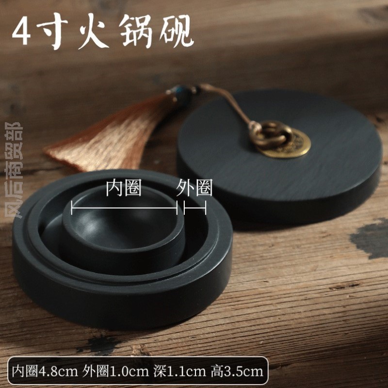 小楷玉石砚台带盖迷你掌中砚玉石盖防蒸发小楷书法专用墨池小墨罐