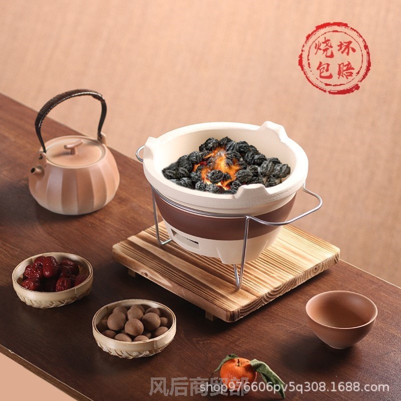 围炉煮茶家用室内烤茶罐罐茶网红煮茶器单茶壶煮茶陶炉炭炉全套装