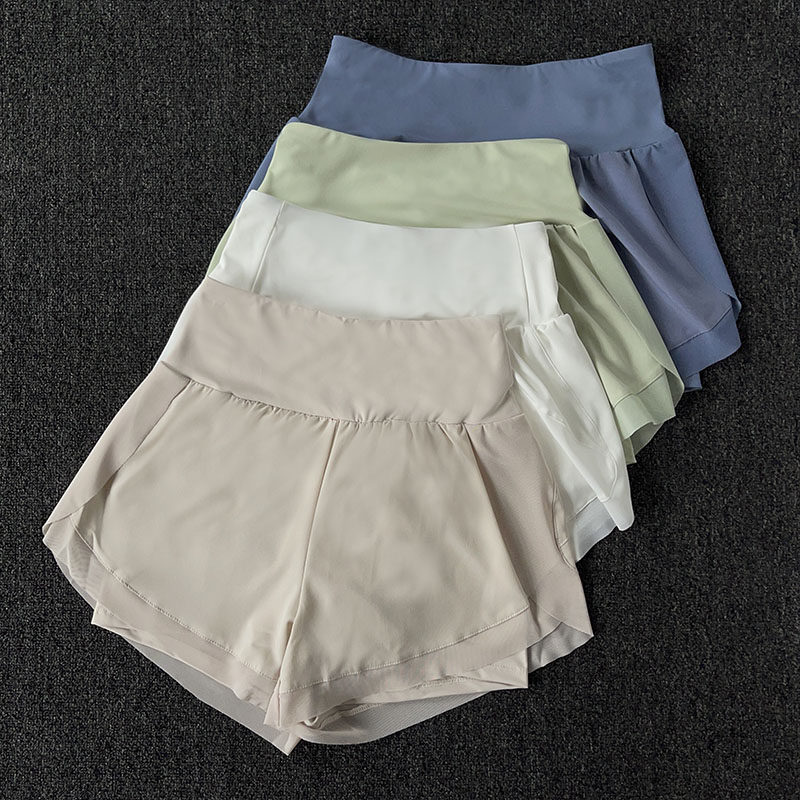 高弹舒适短裤女内衬网纱底边防走光透气运动跑步网球短裤透气户外,运动服/休闲服装,运动中长裤／短裤,淘宝优惠券,粉丝福利购,淘宝优惠卷