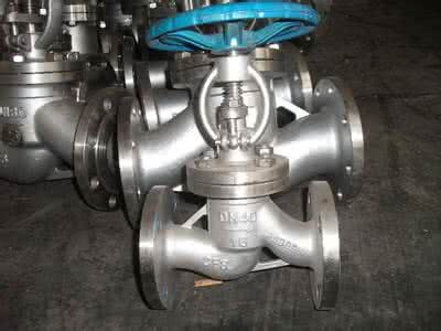 不锈钢y型截止阀 斜角截止阀 j45h直流式y型截止阀1