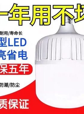 led灯泡家用E27螺口节能灯白光超亮室内护眼无频闪大功率照明球泡