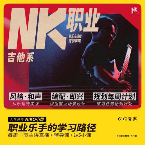 职业音乐人技能培训学院吉他系-Niko小烨老师 哎呀音乐 - 封面