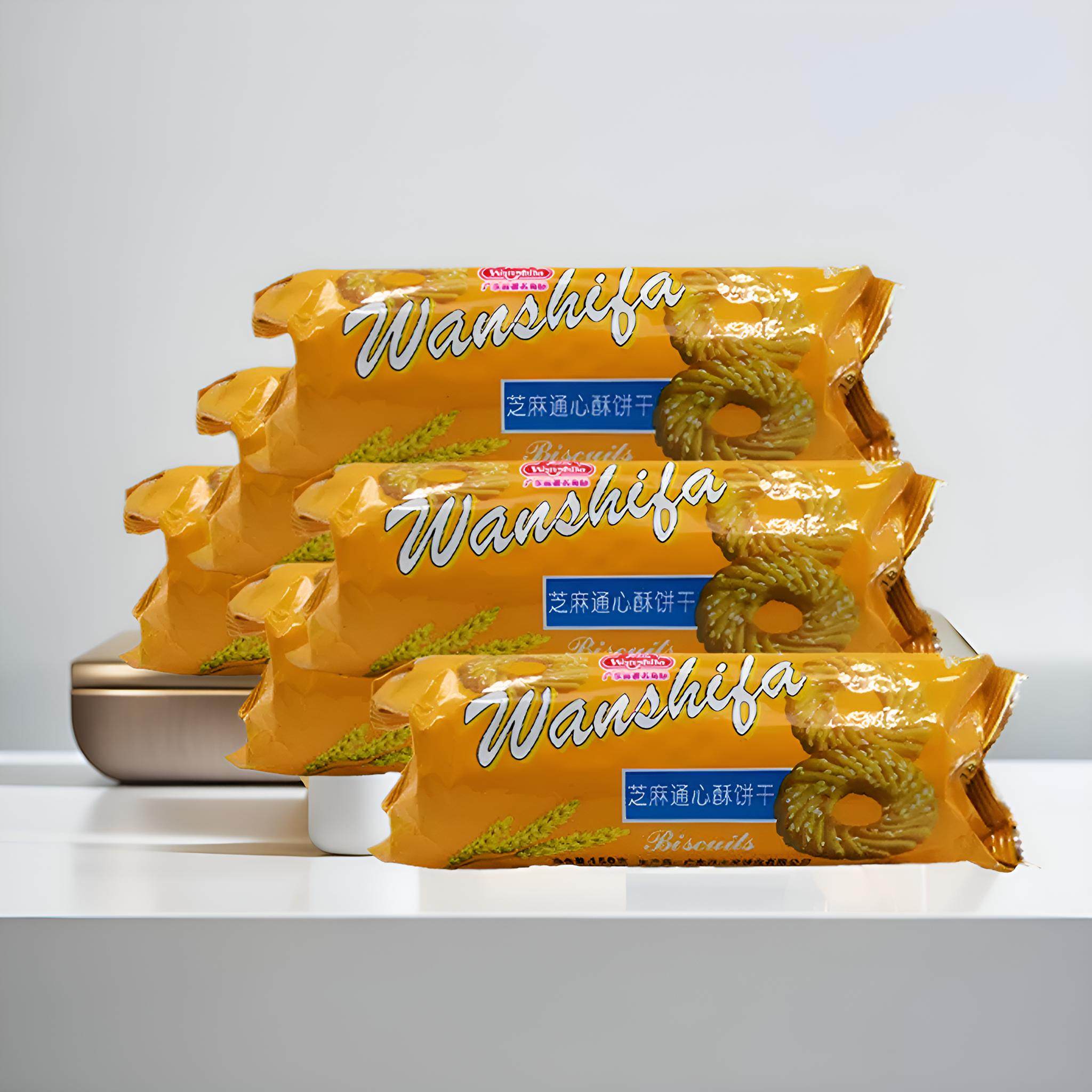 万士发香酥通心酥150g袋装芝麻饼干酥脆早餐零食办公室休闲美食,零食/坚果/特产,夹心饼干,淘宝优惠券,粉丝福利购,淘宝优惠卷